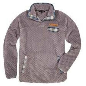 Simply Southern | Sherpa Jacket Pullover Sweatshirt Women’s Blue Frost | L